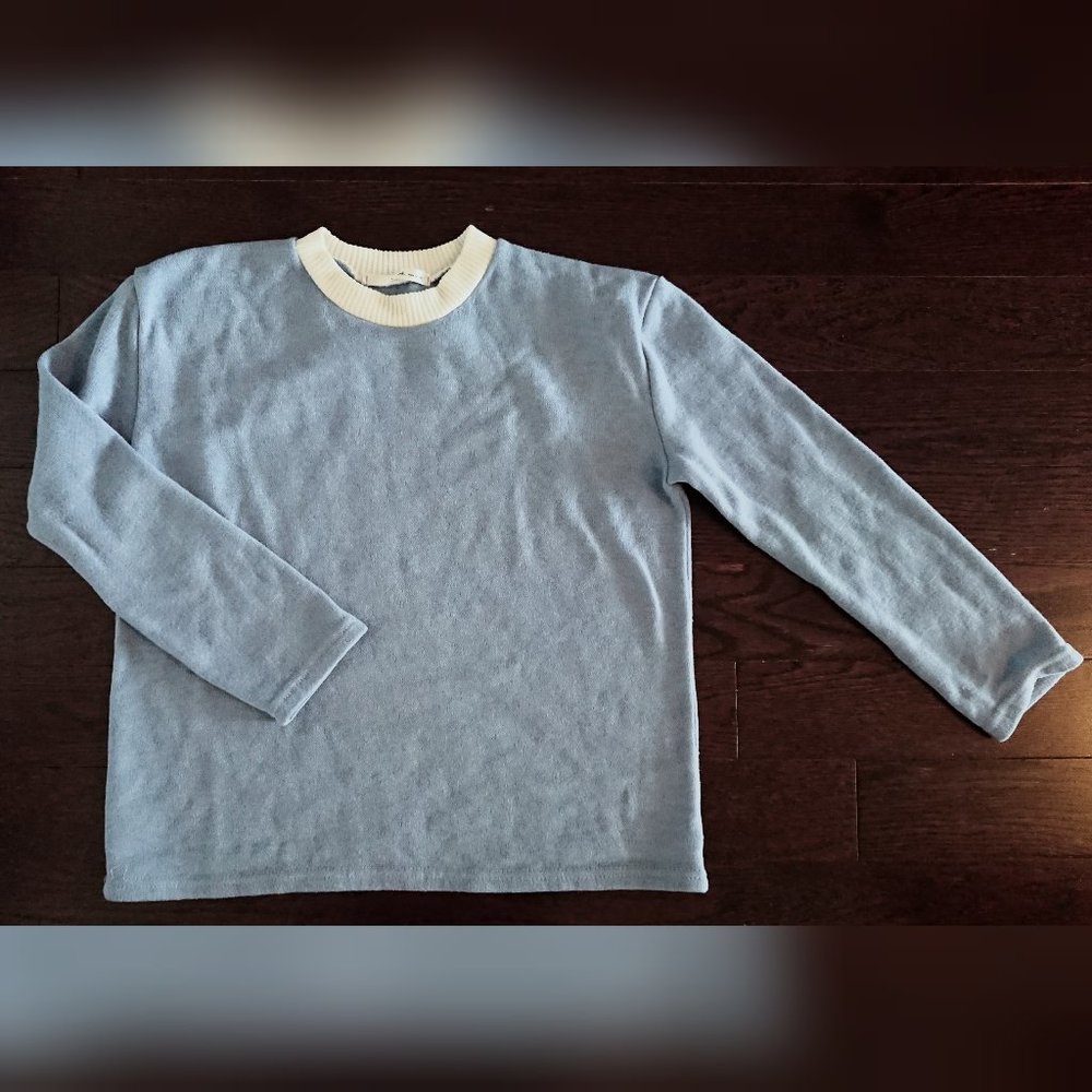 3/$25 - Blue Fleece Long Sleeve Knit Sweater